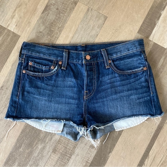 Levi's 501 Button Fly Cutoff Denim Jean Shorts Cheeky EB - Picture 13 of 14